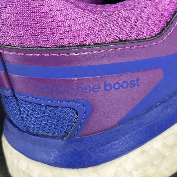 Adidas Response Boost Blue Purple Running Shoe Athletic Sneaker Womens 7.5 - Picture 7 of 9